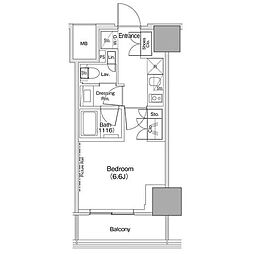 ザ・パークハビオ荏原中延駅前 1Kの間取図画像