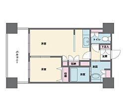 HF西新宿レジデンスWEST 1DKの間取図画像