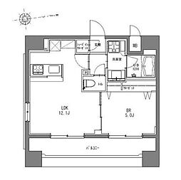 ラドゥセール秋葉原 1LDKの間取図画像