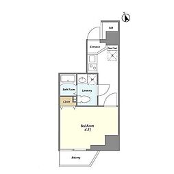 グランカーサ大森海岸 1Kの間取図画像