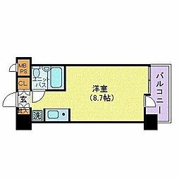 ルネ御苑プラザ ワンルームの間取図画像