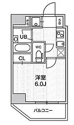 コンシェリア新橋 1Kの間取図画像