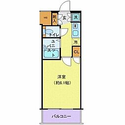 CYNTHIA護国寺 1Kの間取図画像