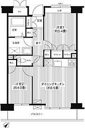 ステラメゾン武蔵小山 2DKの間取図画像