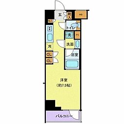 リルシアシティ北新宿 ワンルームの間取図画像