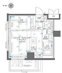 ZOOM高田馬場 1LDKの間取図画像