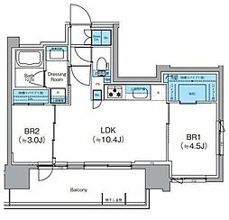 クレヴィアリグゼ錦糸町 2LDKの間取図画像