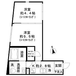 ストライプス東大井 2Kの間取図画像