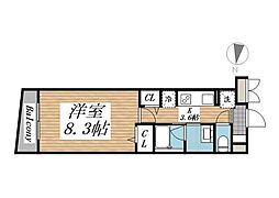 世田谷区下馬6丁目マンション 1Kの間取図画像