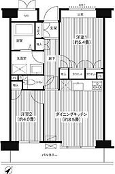 ステラメゾン武蔵小山 2DKの間取図画像