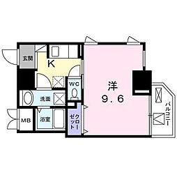 グランヒルズ西新宿 1Kの間取図画像