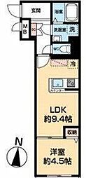 ネクサス荏原 1LDKの間取図画像