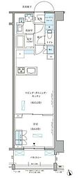 パークアクシス文京本郷 1LDKの間取図画像