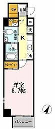 カスタリア神保町 1Kの間取図画像