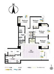 ルミナス一番町 4LDKの間取図画像
