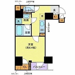 ディアレイシャス市谷薬王寺 1Kの間取図画像