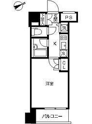 スカイコート品川大崎 1Kの間取図画像