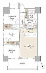 ライトテラス新宿御苑 3LDKの間取図画像