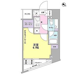 SIL西五反田 1Kの間取図画像
