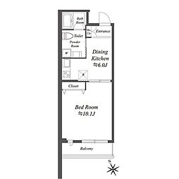 Paseo上目黒 1DKの間取図画像