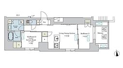 ブリリアイスト浅草 2LDKの間取図画像