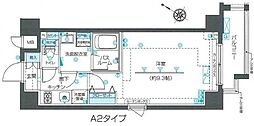 ZOOM目黒不動前 1Kの間取図画像