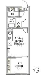 アグライア新宿西落合 1LDKの間取図画像