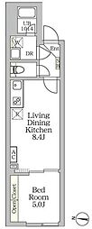 アグライア新宿西落合 1LDKの間取図画像