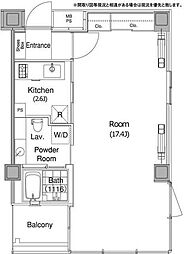 エルスタンザ代官山Tower 1Kの間取図画像