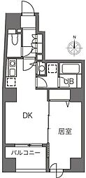 PRATIQUE新宿原町 1DKの間取図画像