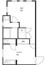 ウイング古屋 1DKの間取図画像