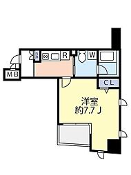 グランヴァンデュヴェール東京 1Kの間取図画像