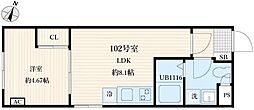 アグライア要町 1LDKの間取図画像