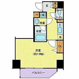 ジェノヴィア新御徒町スカイガーデン 1Kの間取図画像