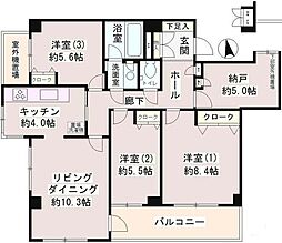 成城ストリームハイツ 3SLDKの間取図画像
