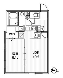 quadorNAKANO 1LDKの間取図画像