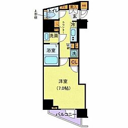 メイクスデザイン西新宿 1Kの間取図画像