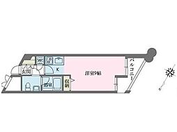 ドゥーエ学芸大学 ワンルームの間取図画像