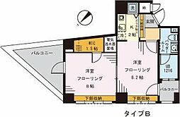 コンフォート東新宿 1LDKの間取図画像