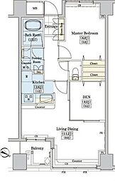 レジディアタワー上池袋タワーサイド 1SLDKの間取図画像
