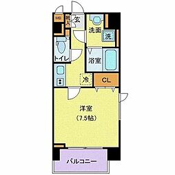 パレコート新宿 1Kの間取図画像