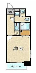 プレール・ドゥーク京橋 1Kの間取図画像