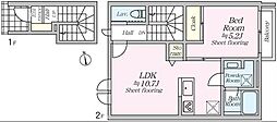 オルキデ蘆花公園 弐番館 1LDKの間取図画像
