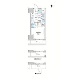 スタイリオ蒲田WEST 1Kの間取図画像