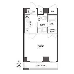 クローバーステイ秋葉原 1Kの間取図画像