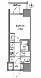 ディームス品川南大井 1Kの間取図画像