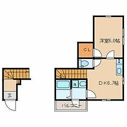 CASA・ETERNA 1DKの間取図画像