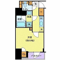 SYForme大森 1Kの間取図画像