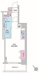 RESIDIA荻窪3 ワンルームの間取図画像