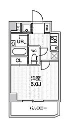 コンシェリア新橋 1Kの間取図画像